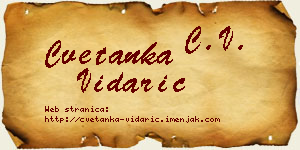 Cvetanka Vidarić vizit kartica